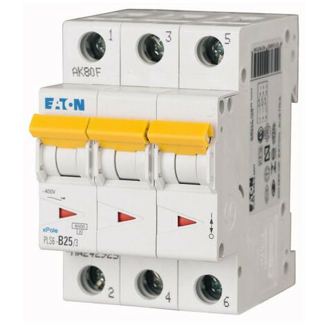 Disj. PLS 3X25A 6kA (EN 60898) cbe D 000242974 EATON PLS6-D25/3-MW