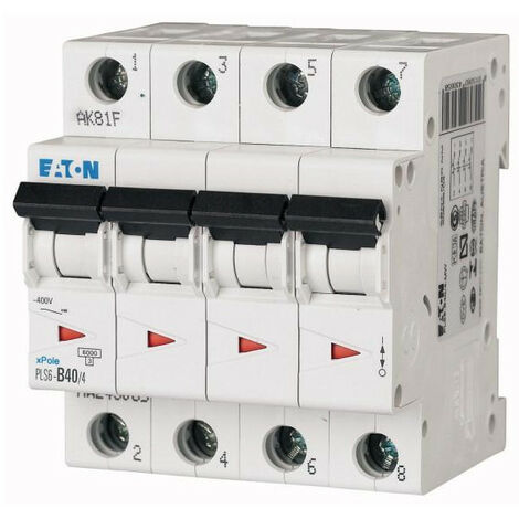 Disj. PLS 4X40A 6kA (EN 60898) cbe D 000243114 EATON PLS6-D40/4-MW