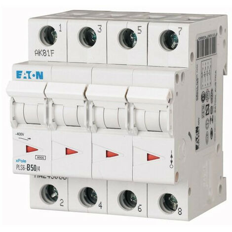 Disj. PLS 4X50A 6kA (EN 60898) cbe C 000243092 EATON PLS6-C50/4-MW