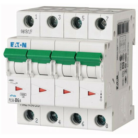 Disj. PLS 4X6A 6kA (EN 60898) cbe C 000243081 EATON PLS6-C6/4-MW