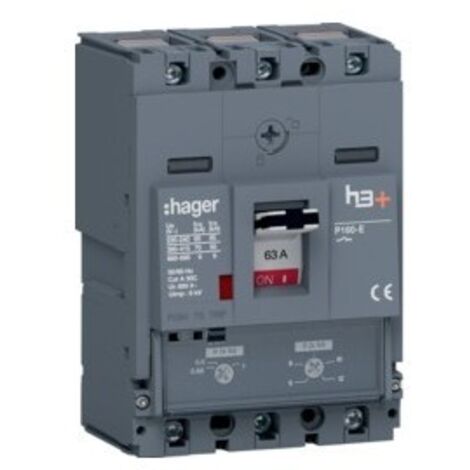 Disj.h3+P160 TM 3x63A 70kA - APPAREILLAGE DE TETE HAGER HES063DC