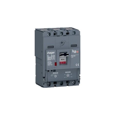 Disj.h3+P160 TM 3x80A 50kA - APPAREILLAGE DE TETE HAGER HMS080DC