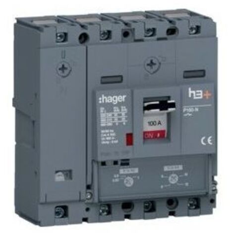 Disj.h3+P160 TM 4x100A 25kA - APPAREILLAGE DE TETE HAGER HHS101DC