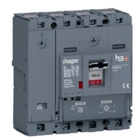 Disj.h3+P160 TM 4x160A 70kA - APPAREILLAGE DE TETE HAGER HES161DC