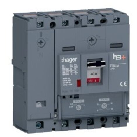 Disj.h3+P160 TM 4x40A 50kA - APPAREILLAGE DE TETE HAGER HMS041DC
