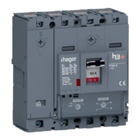 Disj.h3+P160 TM 4x63A 70kA - APPAREILLAGE DE TETE HAGER HES064DC