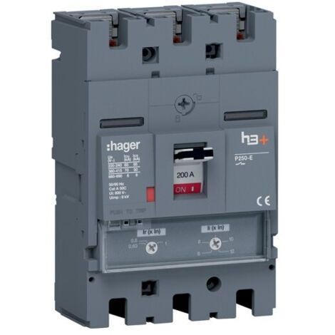 Disj.h3+P250 TM 3x200A 70kA - APPAREILLAGE DE TETE HAGER HET200DR