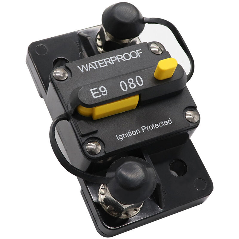 Disjonct Double batterie a rearmement manuel IP67 fusible etanche 12V / 24V, 80A