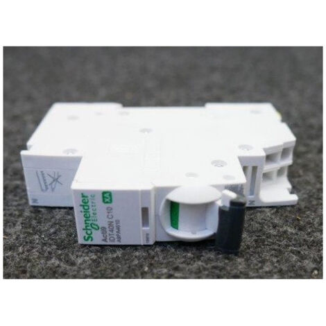 Disjoncteur 10A 1P+N courbe C 6-10kA bornes auto pour rail DIN modulaire iDT40N XA SCHNEIDER