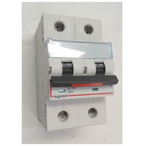 Disjoncteur 10A 2P courbe C 36kA bornes vis 230/400V 3 modules DX3 LEGRAND 410007