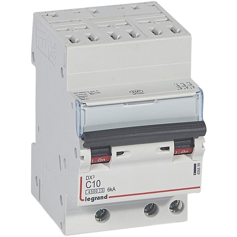 Legrand - disjoncteur DX3 3P C10 4500A/6KA auto 406899