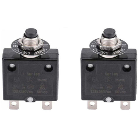 Disjoncteur 10A Réinitialisation Thermique 125-250V AC 50V DC Protection Surcharges