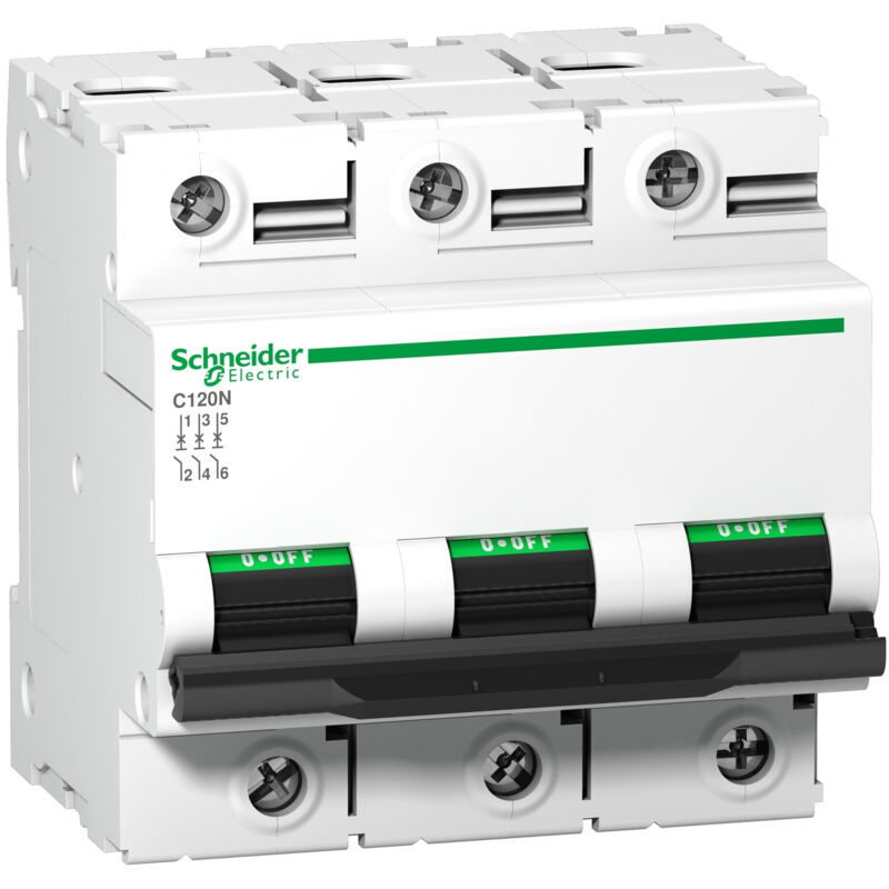 Schneider Electric - Disjoncteur C120N 3 Pôles 125A courbe c 10 kA schneider A9N18369