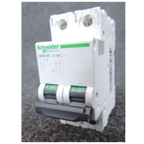 Disjoncteur 13A 2P courbe C bornes vis modulaire Acti9 C60H DC SCHNEIDER A9N61529