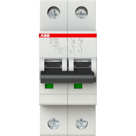 Disjoncteur 16A 2P courbe C 230V - ABB