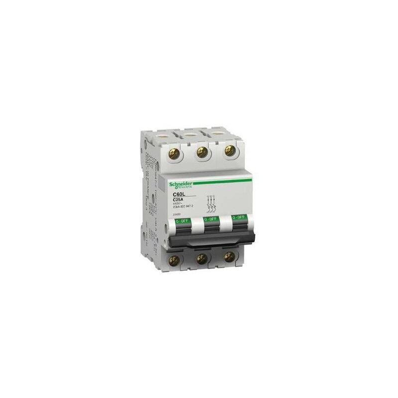 Disjoncteur 1A 3P courbe c 25kA C60L (remplacé par A9F94301) MULTI9 Schneider Electric 25431