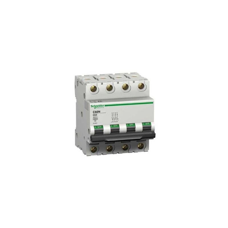 Disjoncteur 1A 4P courbe c 10kA C60N (remplacé par A9F74401) schneider 24222