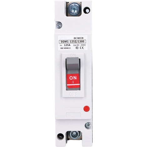Disjoncteur 1P MCCB Protection de batterie solaire interrupteur isolateur protecteur 125A 250V DC