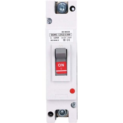 Disjoncteur 1P MCCB Protection de batterie solaire interrupteur isolateur protecteur 125A 250V DC