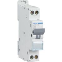 Disjoncteur 1P+N - 3kA C-16A - 1 Module - Hager