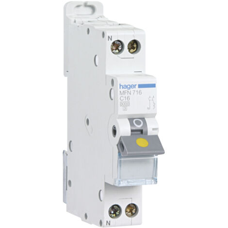 Disjoncteur 1P+N 3kA C 2a MFN702 - HAGER