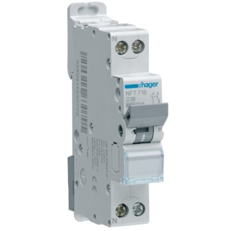 Disjoncteur 1P+N 4.5-6kA courbe C - 2A 1 module)