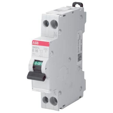 Disjoncteur 1P+N - Courbe C - 4,5 kA - A vis - 16A - ABB