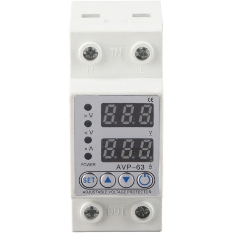 Disjoncteur 220V 63A 2P avec Affichage Numérique et Protection Surcharge - Auto-Rétablissement