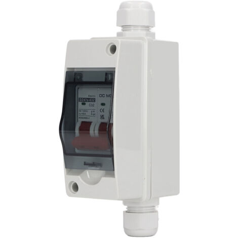 Disjoncteur 2P 32A IP65 pour Installations Solaires et Camping-Cars, Transparent Haute Tension 1000V
