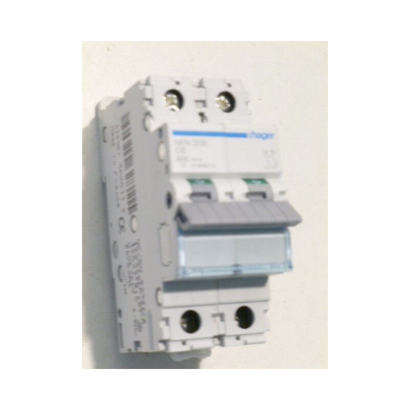 Hager - Disjoncteur 6A 2P courbe c 6kA 2 modules groupe NFN206