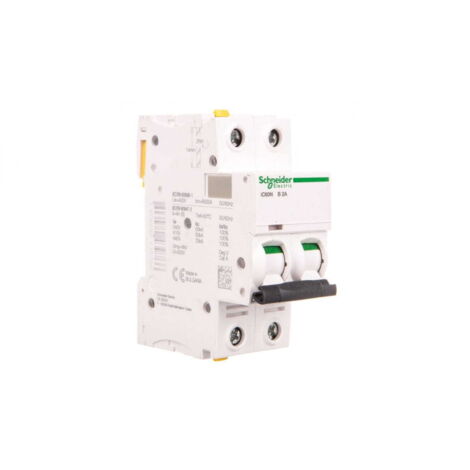 Disjoncteur 2P B 2A 6kA AC iC60N-B2-2 A9F03202
