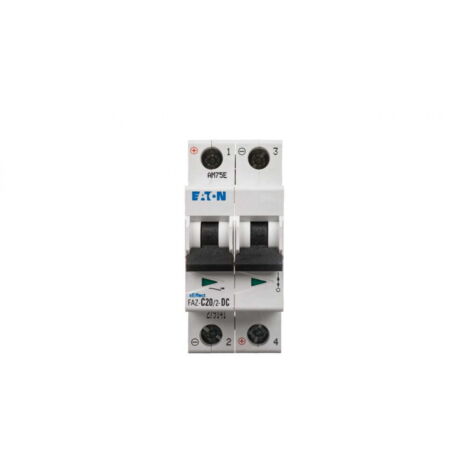 Disjoncteur 2P C 20A 15kA DC FAZ C20/2-DC 279141