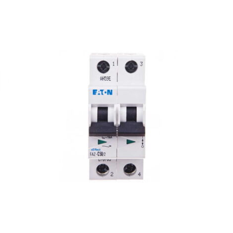 Disjoncteur 2P C 50A 15kA AC FAZ C50/2 278765