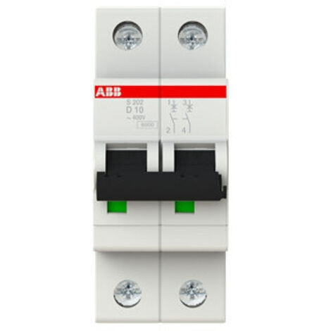Disjoncteur 2P - Courbe D - 10 kA - A vis 16a - ABB