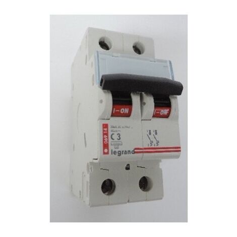 Disjoncteur 3A 2P courbe C 10kA magnéto-thermique dx-h 10000 - lexic - 230/400V LEGRAND 006914