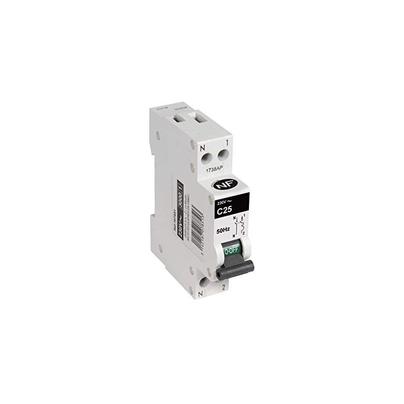 Debflex - 707851 disjoncteur 3KA 1 module ph 25A blanc différentiel triphasé tableau coffret electrique blanc 707851, 85
