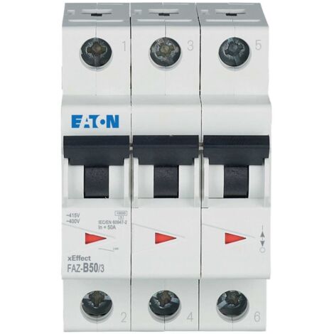 Disjoncteur 3P B 50A 15kA AC FAZ B50/3 278852