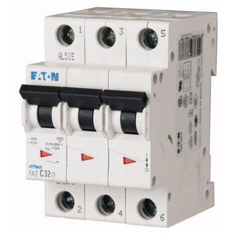 Disjoncteur 3P C 20A 15kA AC FAZ C20/3 278874