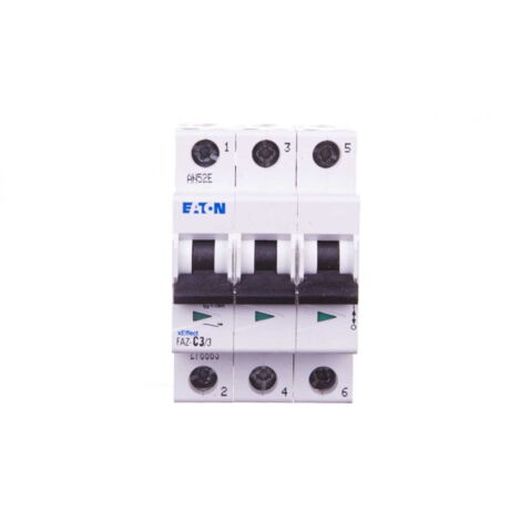 Disjoncteur 3P C 3A 15kA AC FAZ C3/3 278863