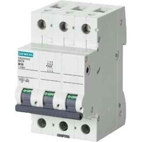 Disjoncteur 3P C 6A 6kA AC Sentron 5SL6306-7