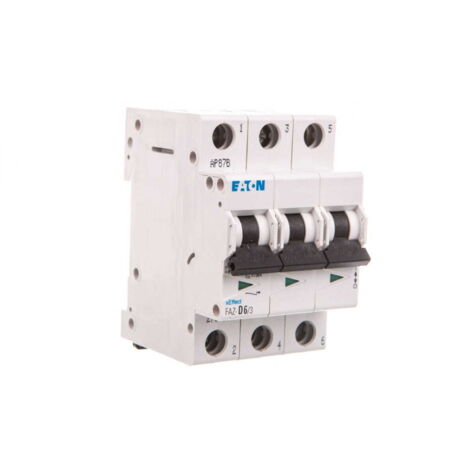Disjoncteur 3P D 6A 15kA AC FAZ D6/3 278890