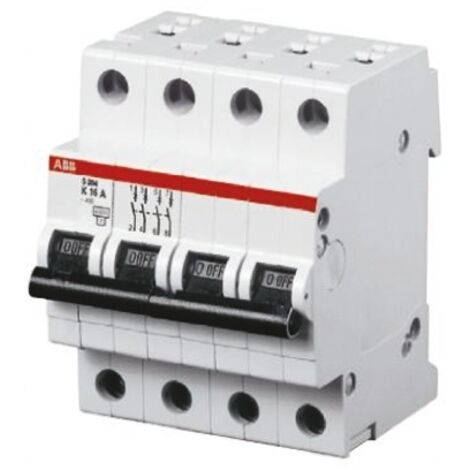 disjoncteur 4 pôles - abb s204 - 40a - courbe d - bornes à vis - 10ka - abb 2cds254001r0401