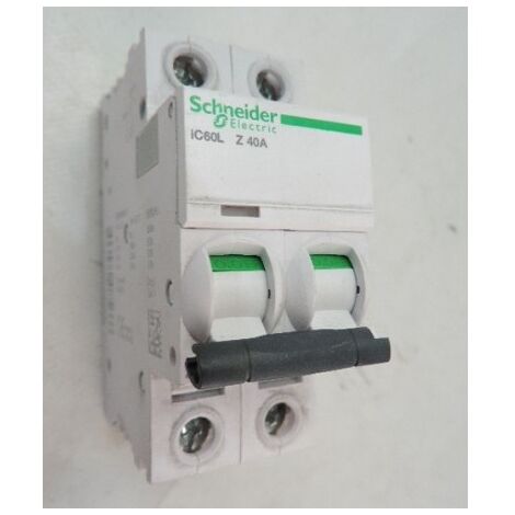 Disjoncteur 40A 2P courbe Z 15kA IC60L ACTI9 SCHNEIDER ELECTRIC A9F92240
