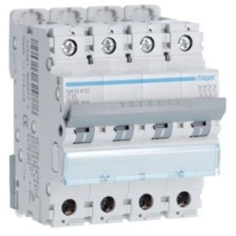 Disjoncteur 4P 10 15kA C 10A 4M