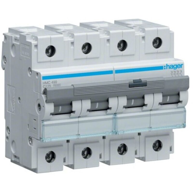 Hager - HMC499 Disjoncteur 4P 15kA courbe c - 125A 6 modules