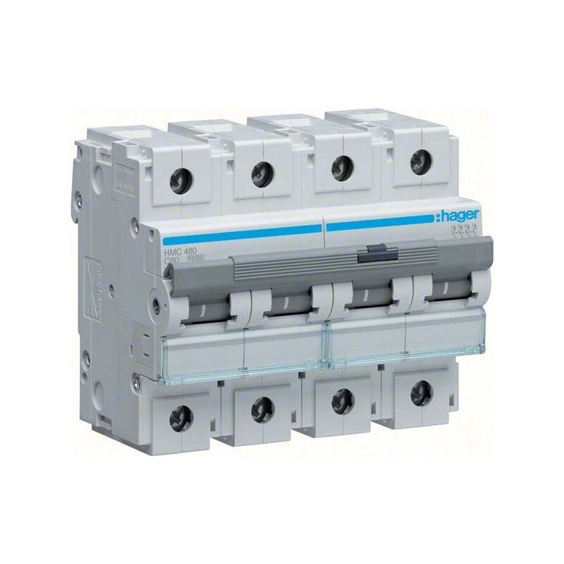 HMC480 Disjoncteur 4P 15kA c 80A 6M - Hager