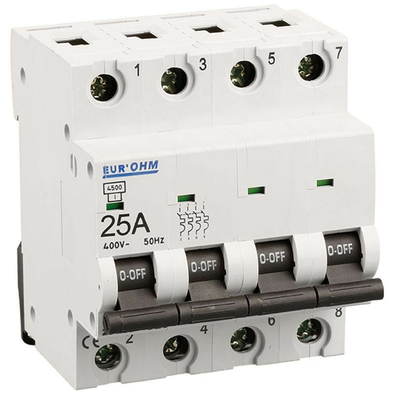 Disjoncteur 4P 25A courbe c 6kA (20167)