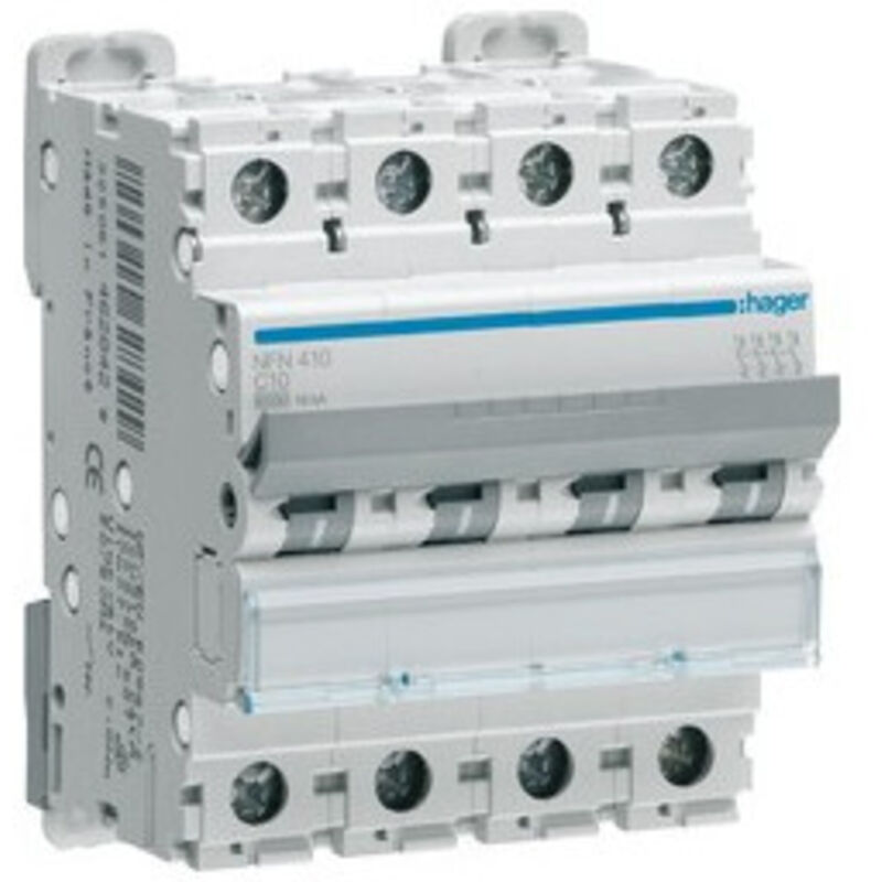 Hager - NFN416 Disjoncteur 4P 6 10kA c 16A 4M