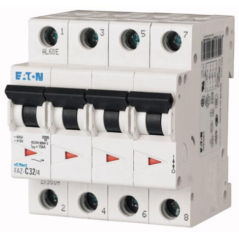 Disjoncteur 4P C 20A 15kA AC FAZ C20/4 279062