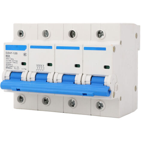 Disjoncteur à montage sur Rail, 4 pôles, 400V, 80a, Protection de sécurité polyvalente, interrupteur de déconnexion ignifuge pour la maison
